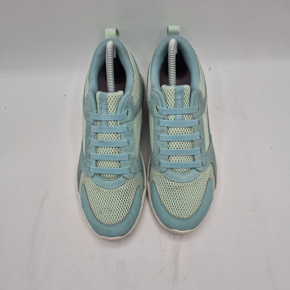 Vionic Zesta Shoes Womens Size 8.5 Blue Mesh Suede Athletic‎ Sneakers Comfort 39